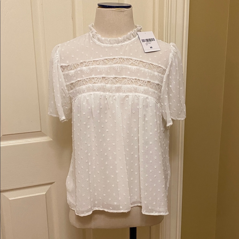 NWT Forever 21 F21 Ruffle Top M